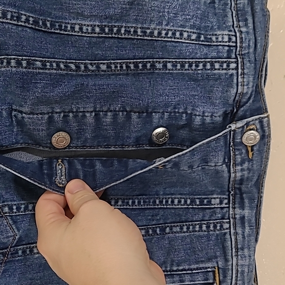 Levis Denim Trucker Jacket Womens Size Small Dark Wash - Picture 6 of 11